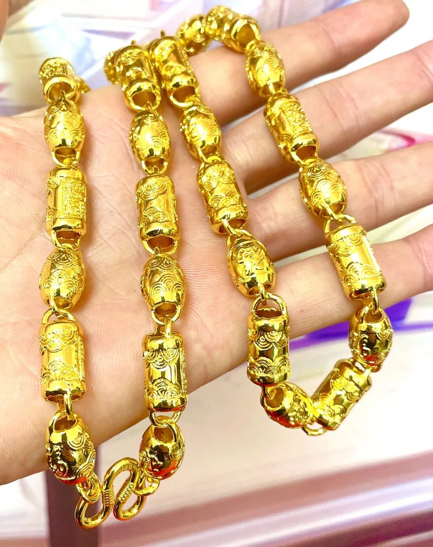 合金项链 【桶珠福链】项链 手工 精美 男士 时尚 经典