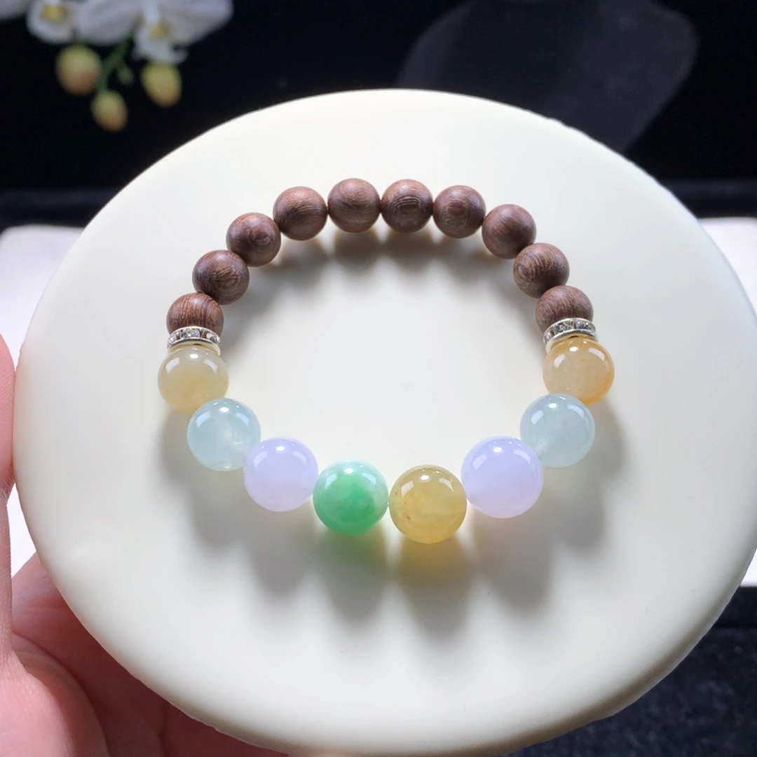 未镶嵌手链翡翠卡10多宝串