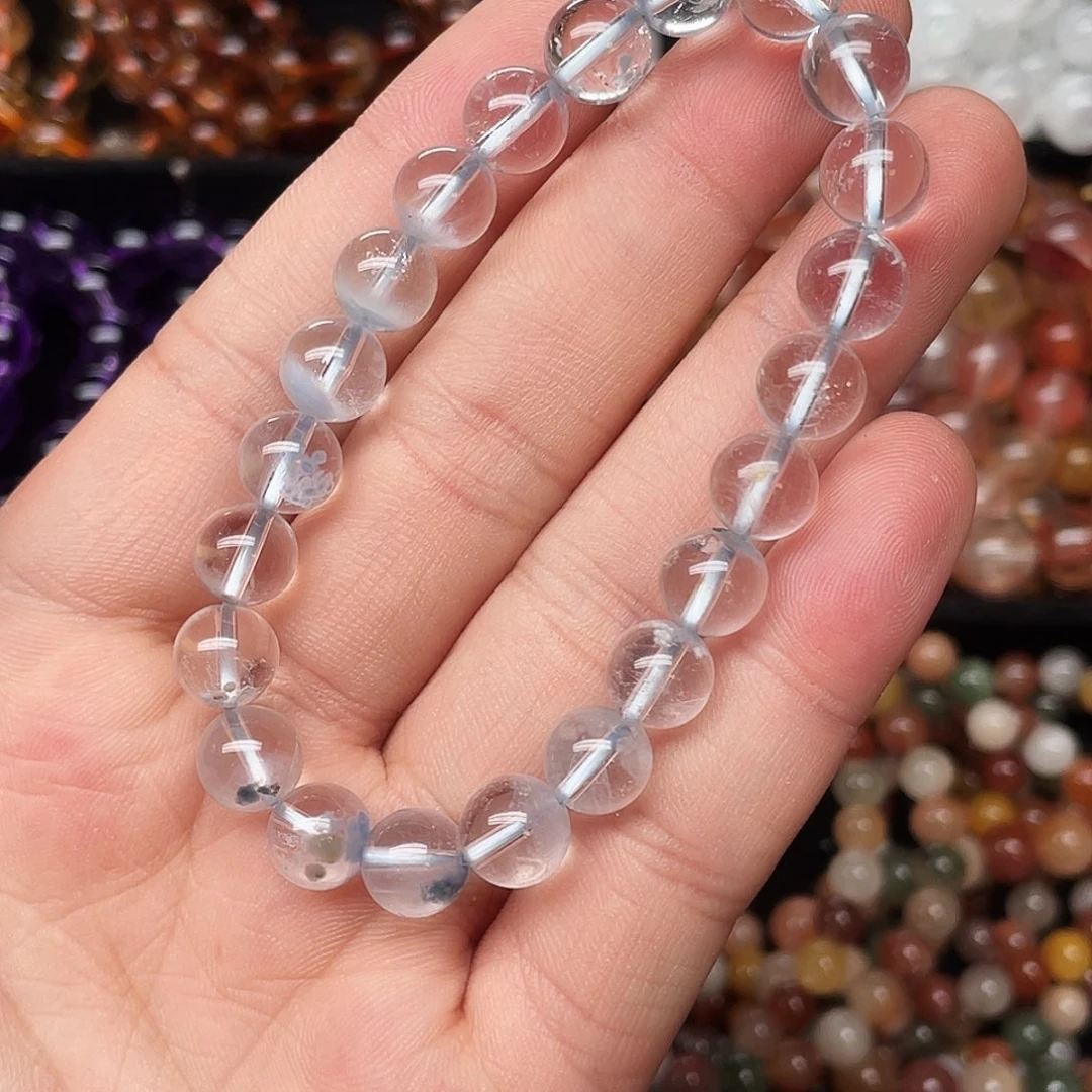 未镶嵌水晶手链蓝兔毛8.5