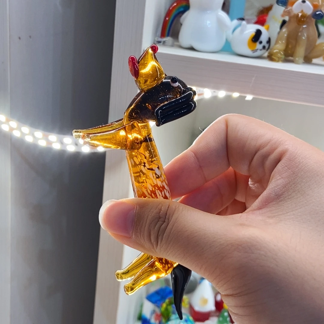 琉璃手工艺品腊肠狗