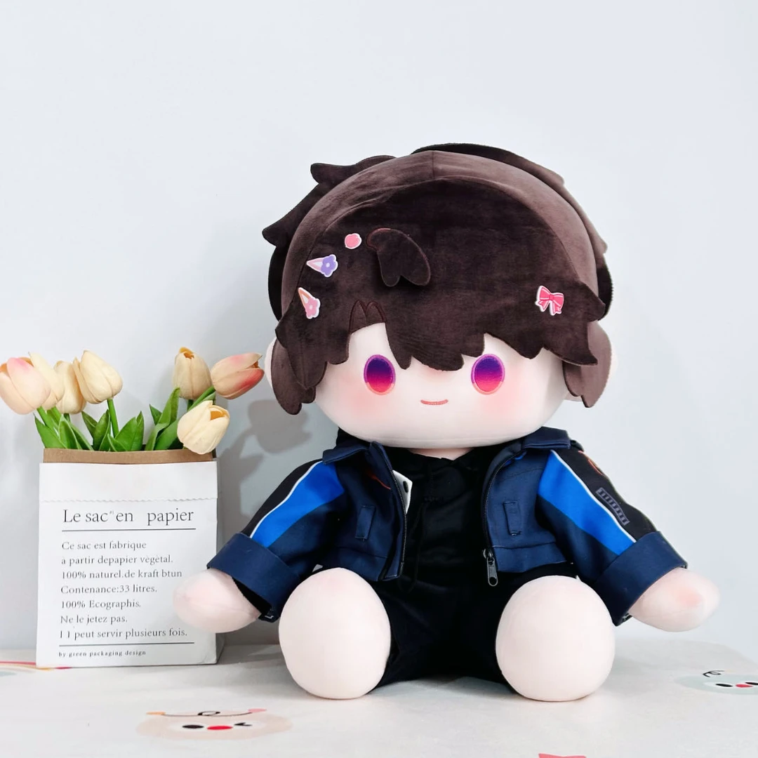 夏以昼机车服40cm棉花娃娃衣服坐姿款娃娃衣服娃衣