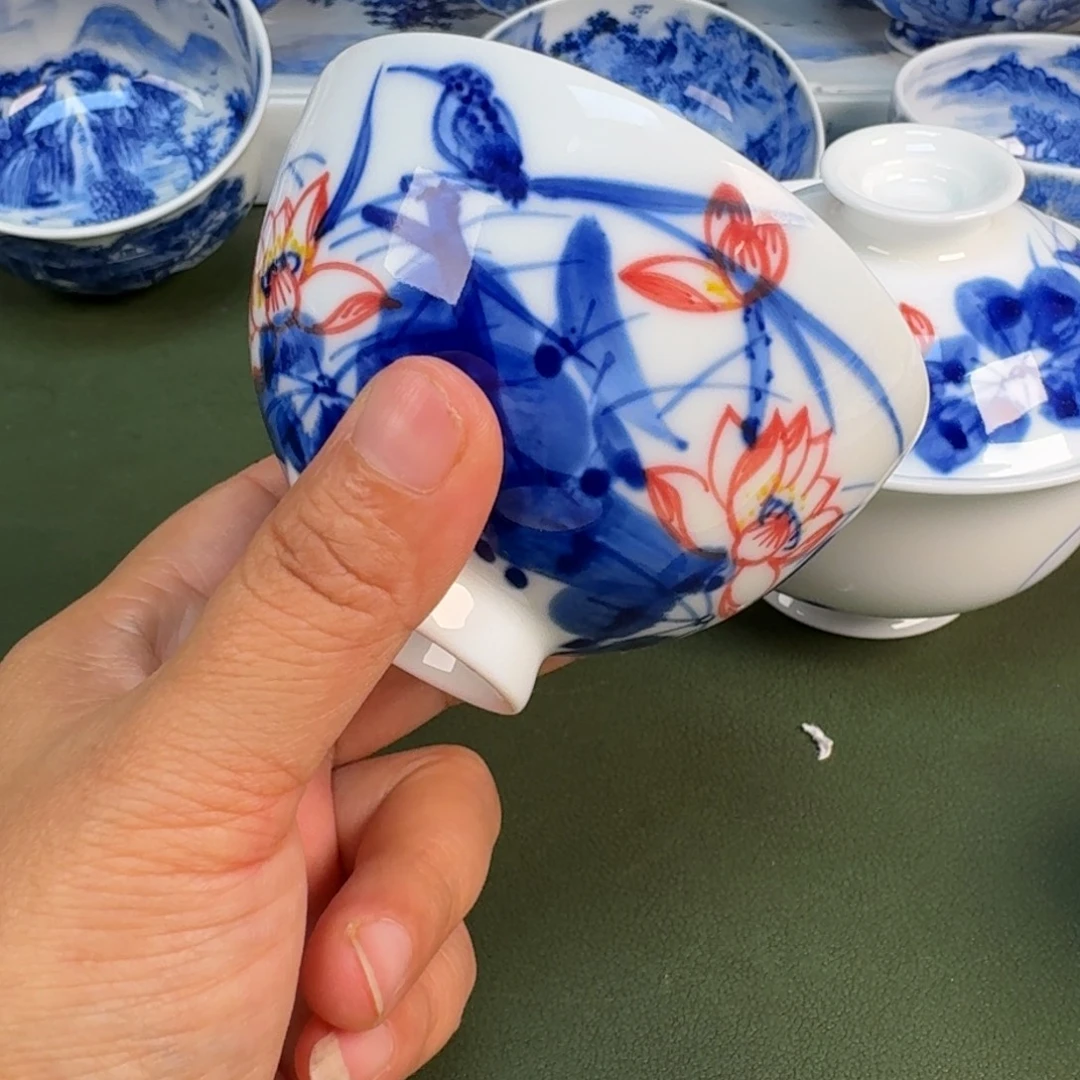 陶景德镇纯手绘茶具圆圆235