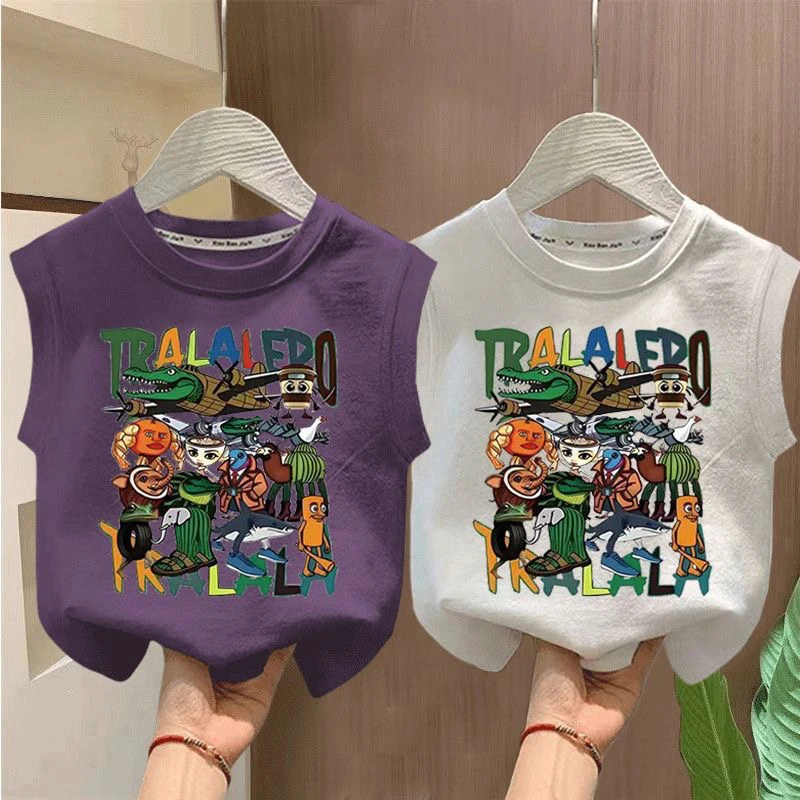 纯棉潮流夏季T山海经儿童夏季新款无袖背心新款百搭外穿夏季上衣t