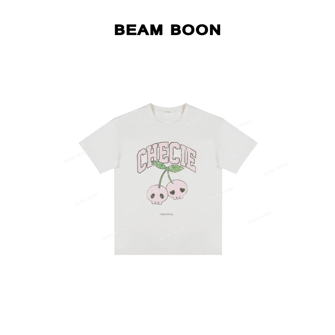 Beam Boon |【车厘子T】Mo*c趣味印花索罗娜柔软蓬松弹力百搭短袖