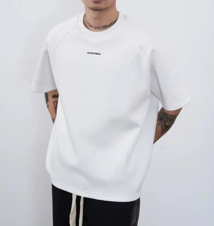 【GOOD】7A 冰感高级感重磅圆领T恤夏季半袖百搭体恤衫云纱
