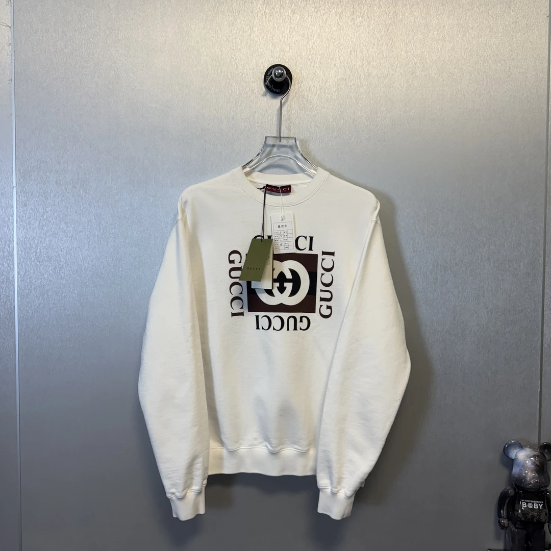 全新未使用 GUCCI/古驰 FW24 Logo字母印花圆领卫衣S码/2522003