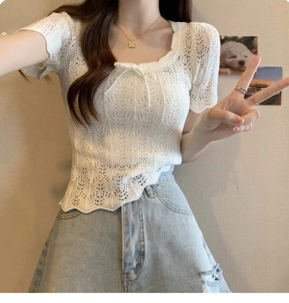 （951-1000）辣妹针织短袖