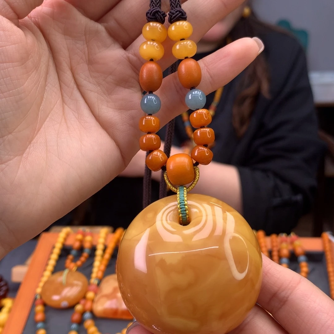 蜜蜡颈饰未镶嵌天然