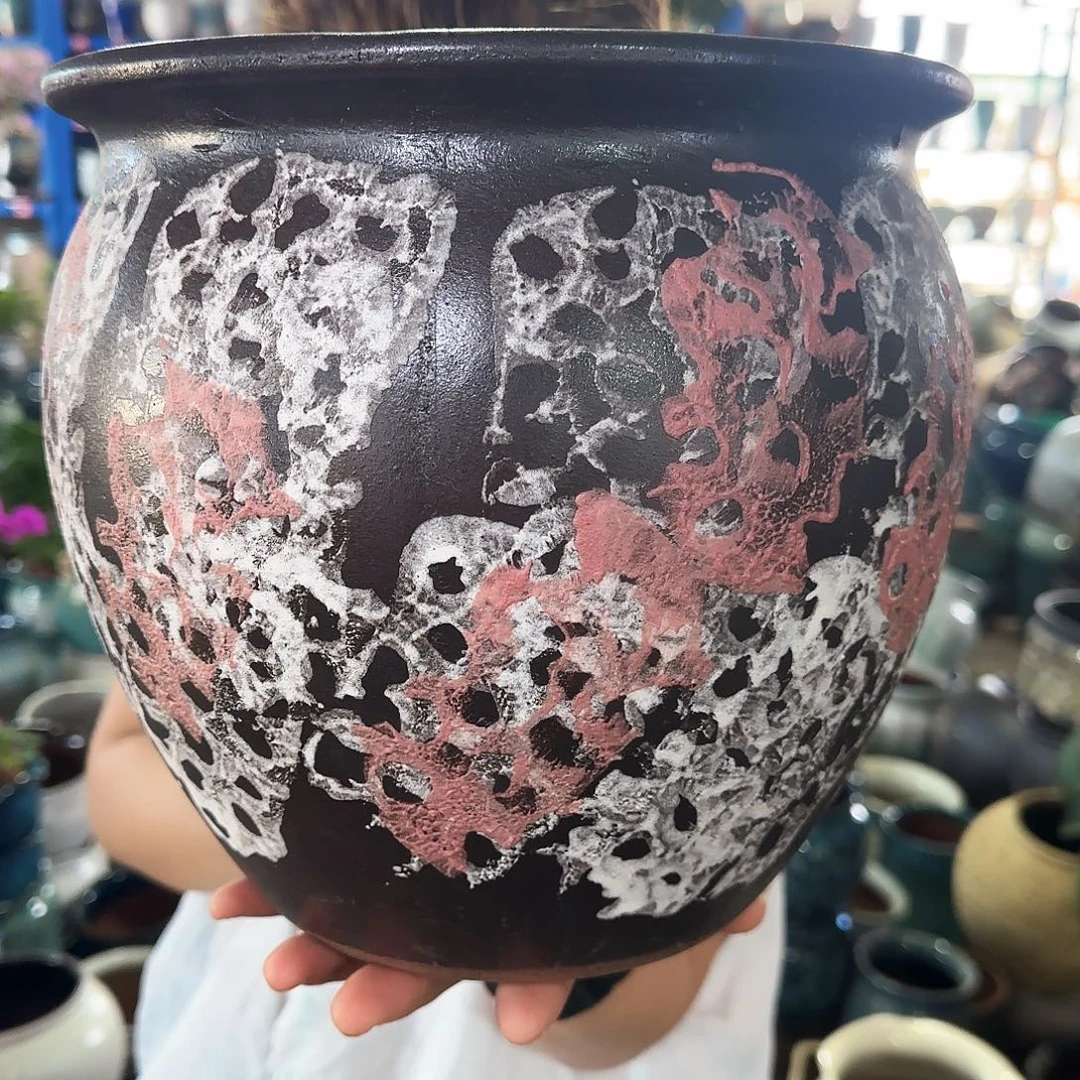 紫砂花盆高24口24.5