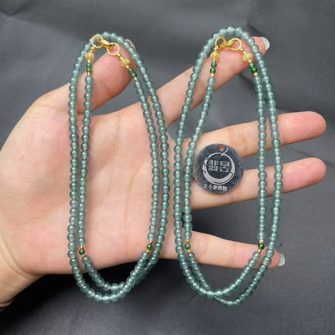 翡昱-N8-37280-721-天然A货翡翠珠链/约4+/约128颗/-多样性发其一