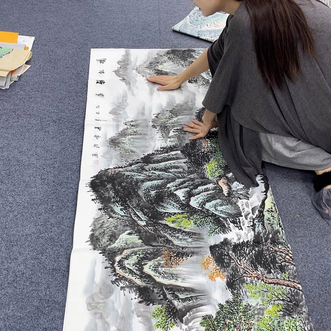 国画作品小姐姐放漏…