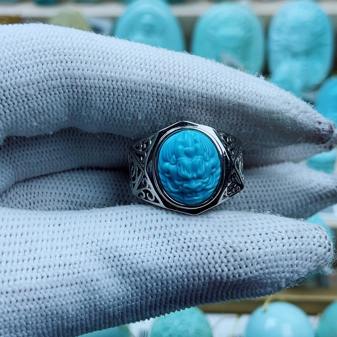 绿松石银S925镶嵌珠宝奇石