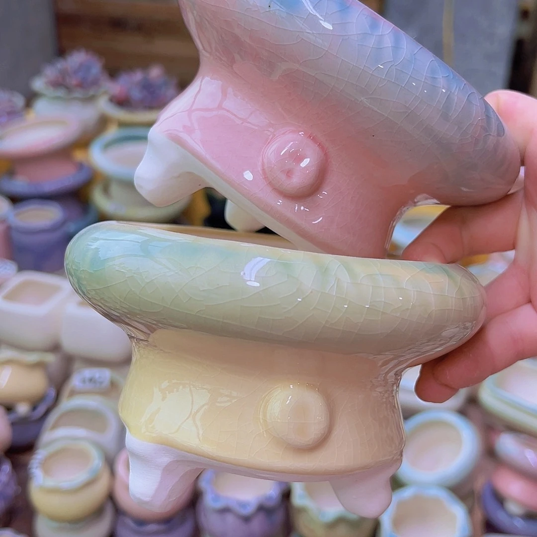 红陶陶瓷花盆当场满12包邮