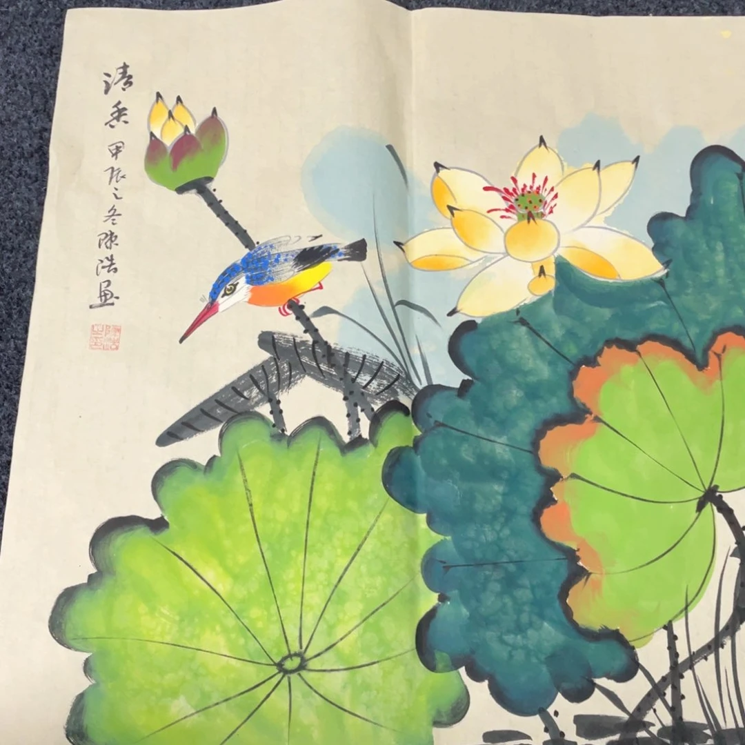 国画国画作品画心画画作品一个