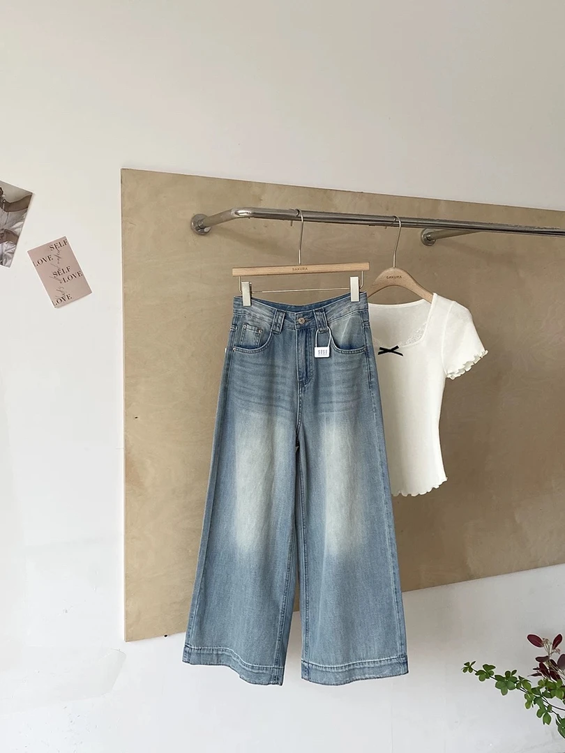 王永家~夏款薄料软牛仔九分裤6559