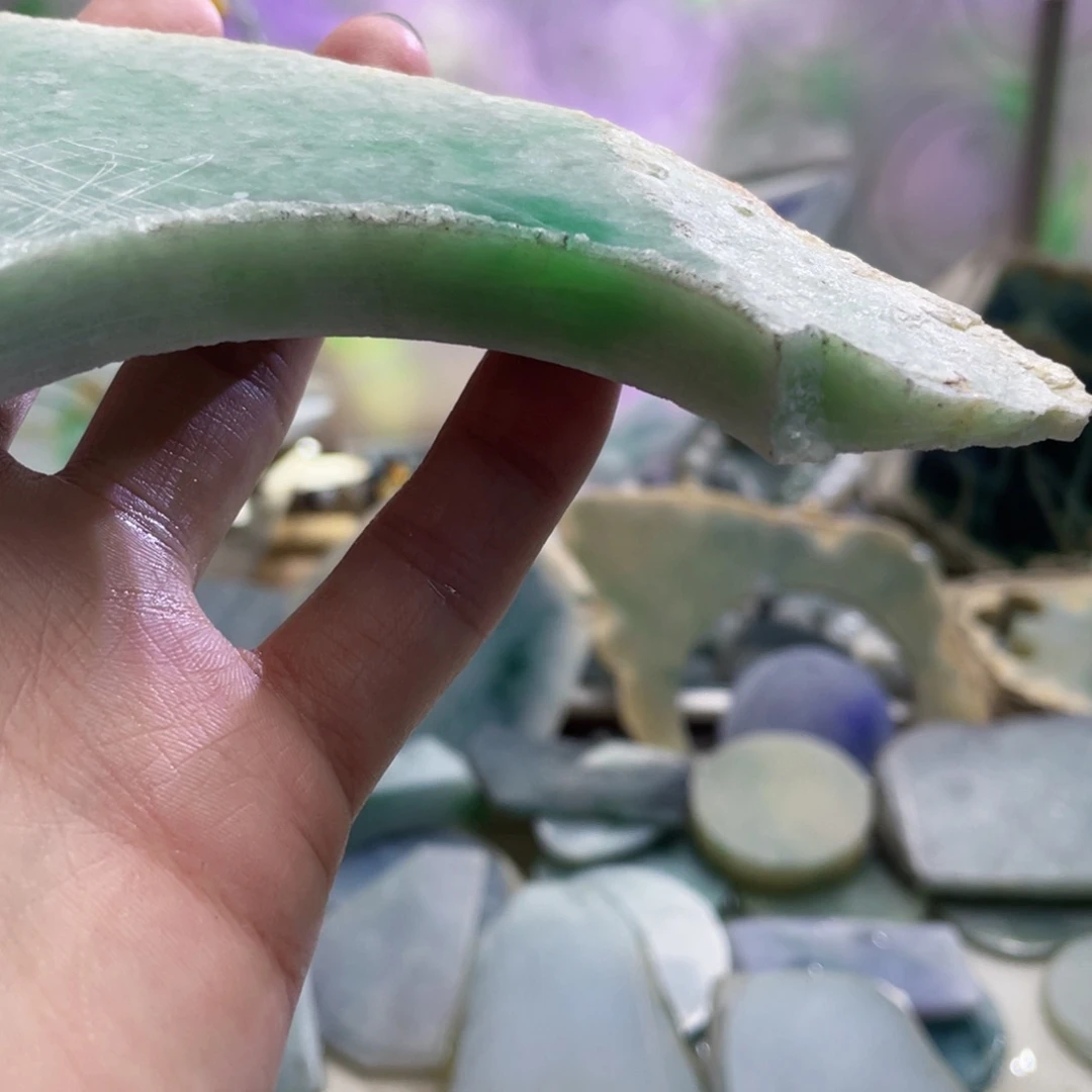 翡翠未镶嵌挂件K缅甸天然翡翠片料