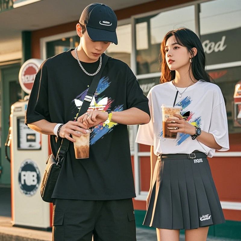 2025夏季新款韩版休闲短袖T恤男士上衣潮流圆领百搭欧若风t恤