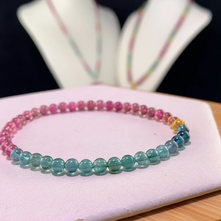 双色碧玺手链未镶嵌