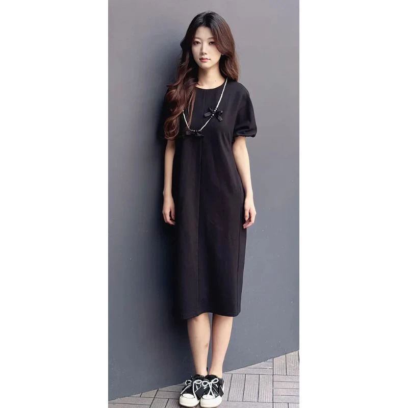 【千颂伊】手工项链挂饰设计师廓形调性款连衣裙