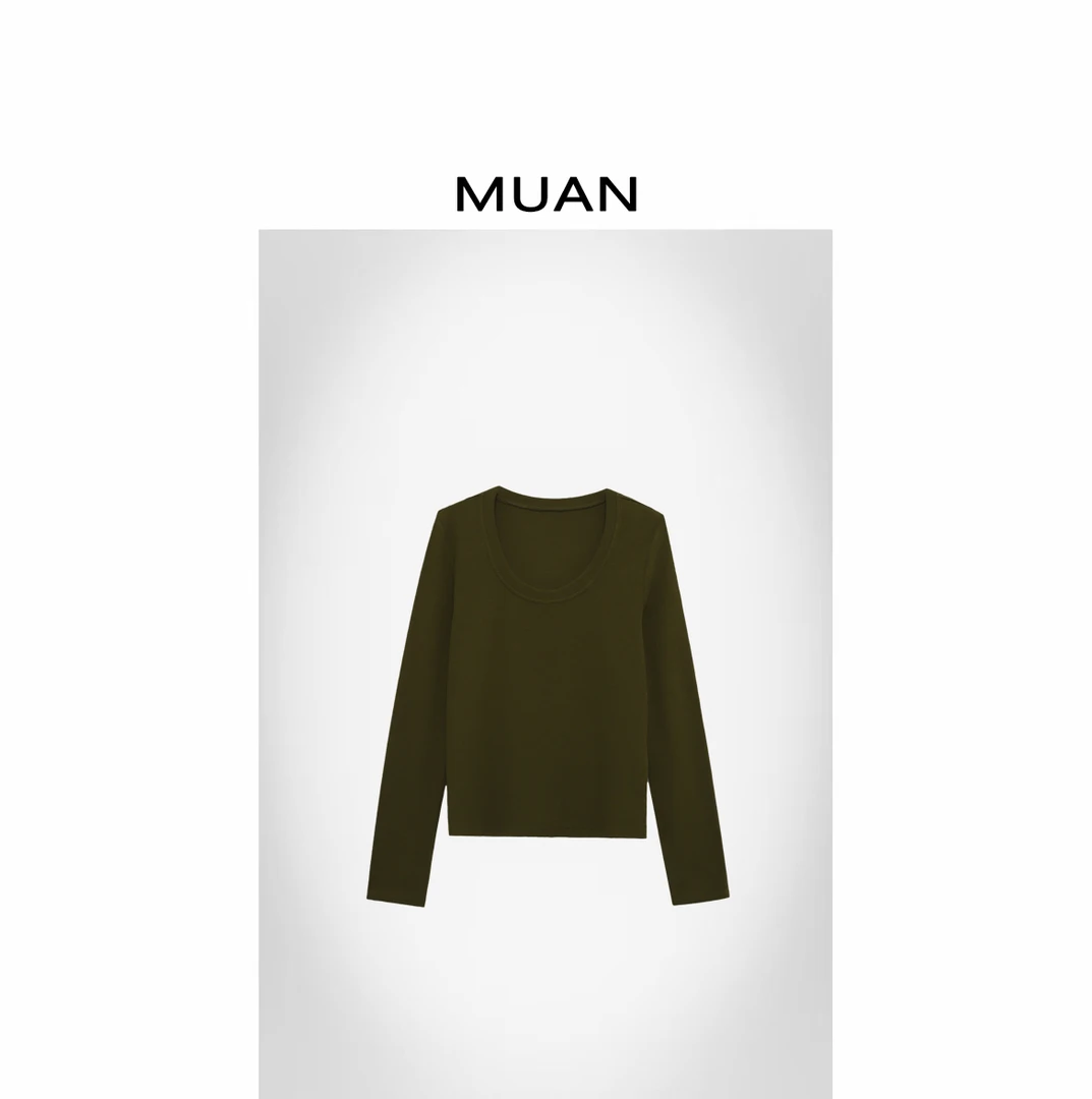 木岸MUAN：《小天鹅打底》升级版 定制复古打底上衣女CQ-DG3-9055