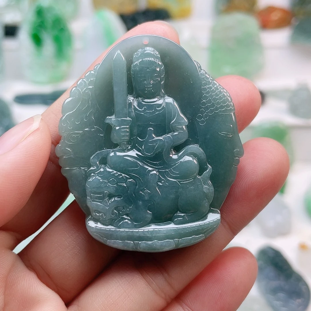 翡翠颈饰未镶嵌文殊