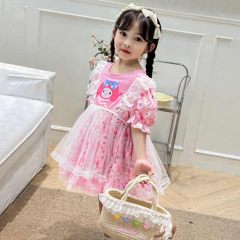 女童洛丽塔公主裙子新款2025洋气儿童库洛米连衣裙宝宝蓬蓬裙