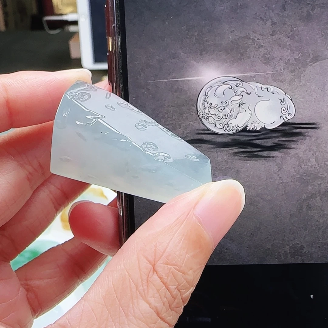 定制翡翠未镶嵌缅甸翡翠挂件
