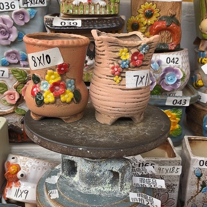 粗陶材质多肉花盆