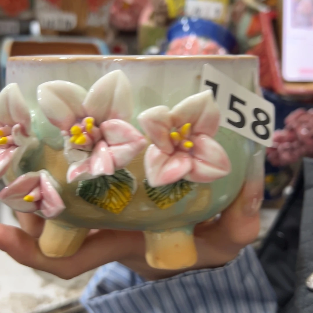 满20发秒退拉黑多肉花盆瑕疵