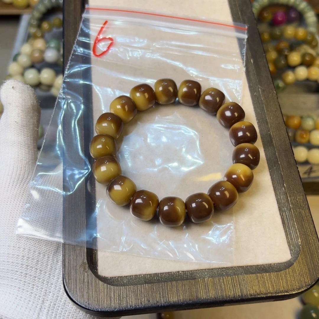 白***梨手串菩提根/象牙果6号马蹄卡14