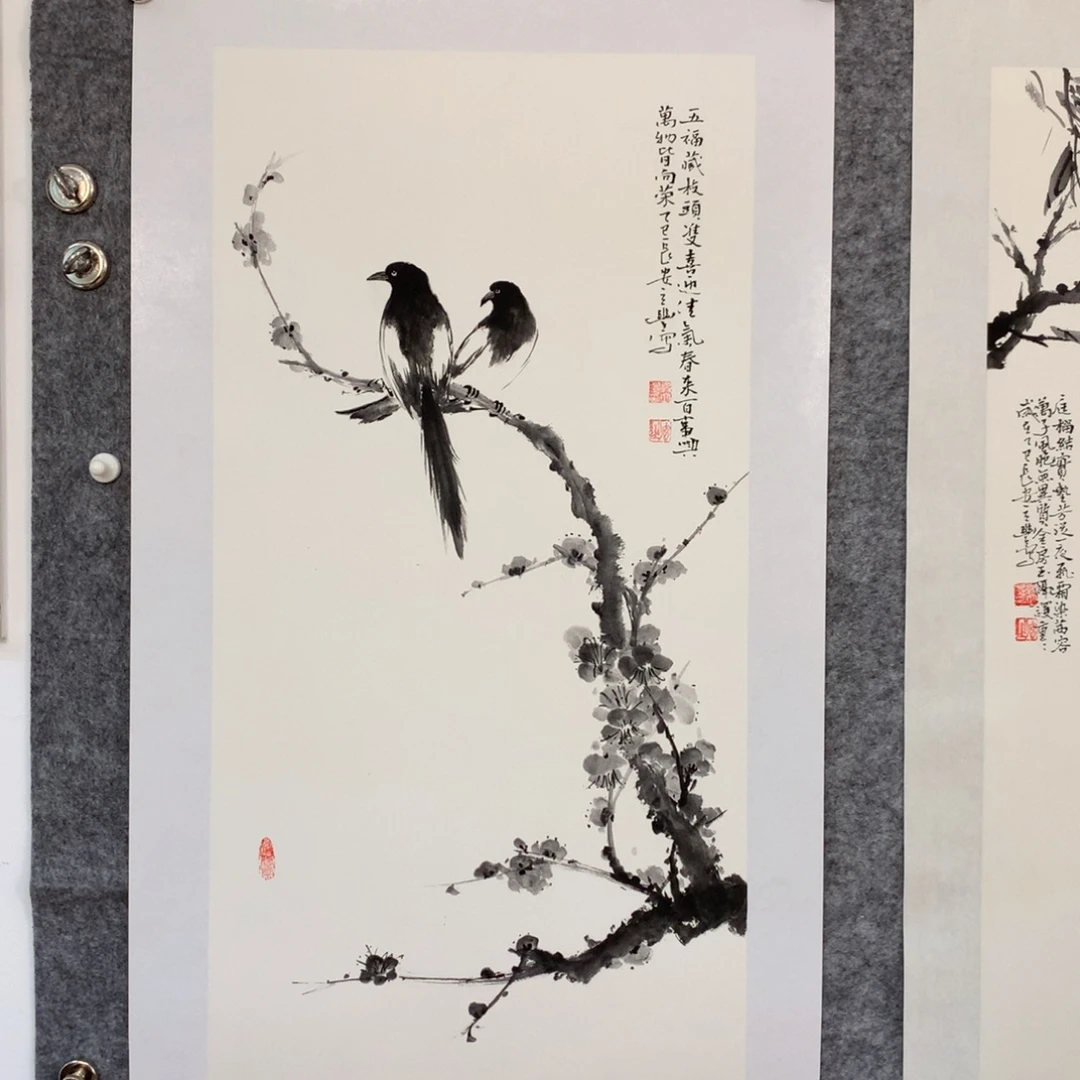 国画花鸟作品写意