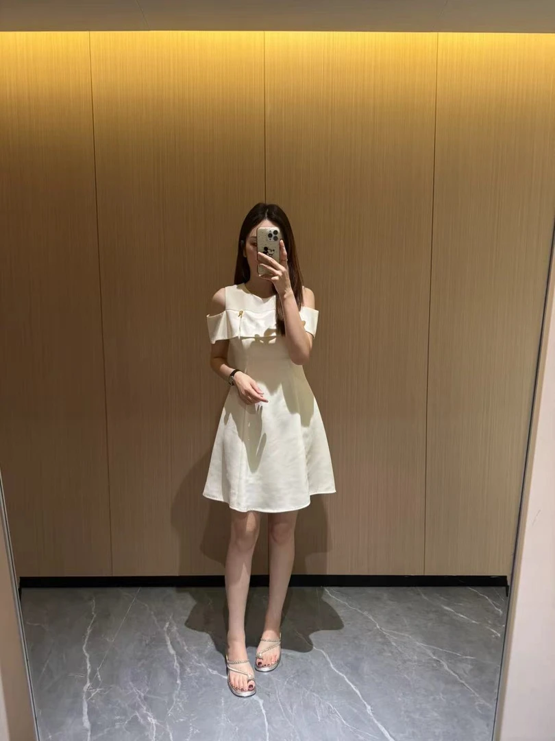 【DL高端定制】气质显瘦设计感收腰连衣裙669