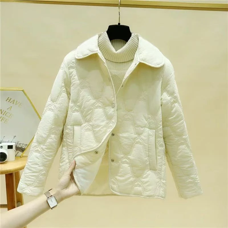 【扣号】羽绒棉服女2024冬季新款时尚洋气小个子宽松大码短款