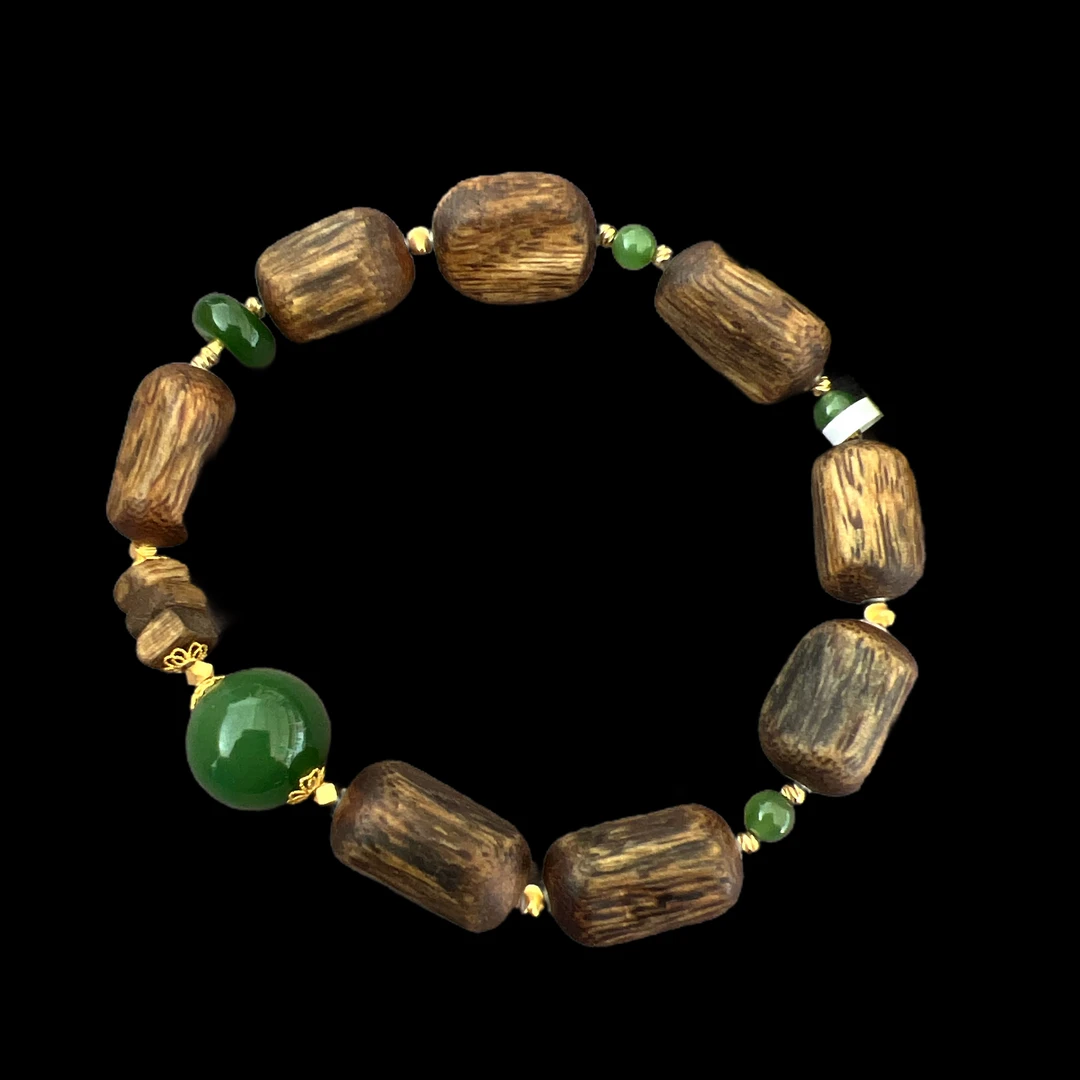 V6081 沉香18K手串孤品