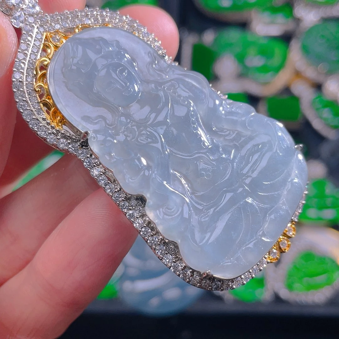 翡翠未镶嵌吊坠(不含链)