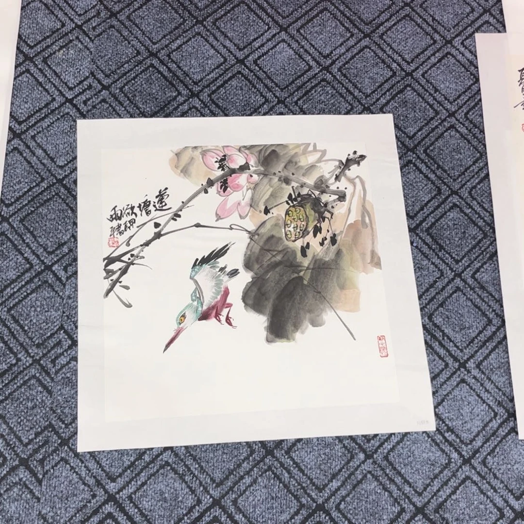 用***0国画闫书平老师三尺斗方花鸟旭