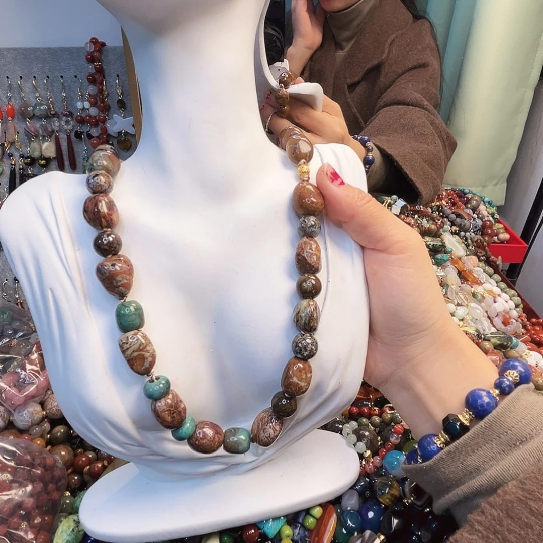 玛瑙/玉髓未镶嵌珠宝半成品彼得石长75