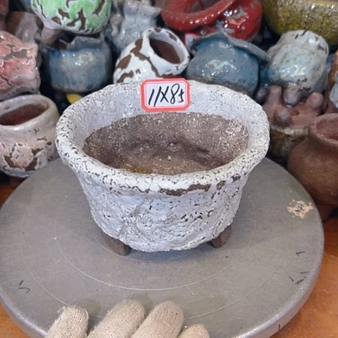 粗陶花盆手工花盆制作