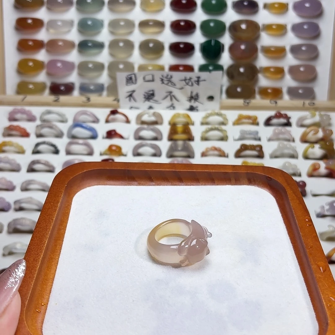 玛瑙/玉髓未镶嵌戒指