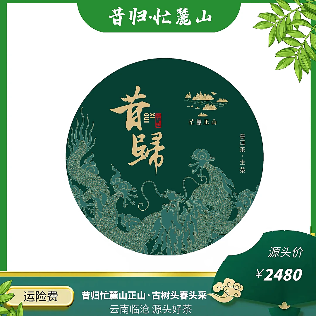 【小文的茶】2024年-昔归忙麓山古树头春-普洱茶生茶357克