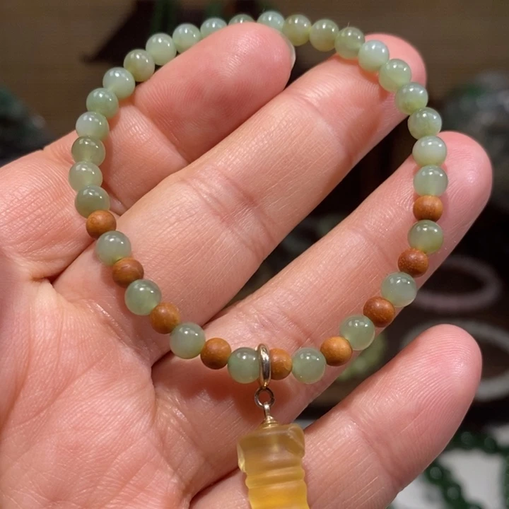 和田玉未镶嵌手链