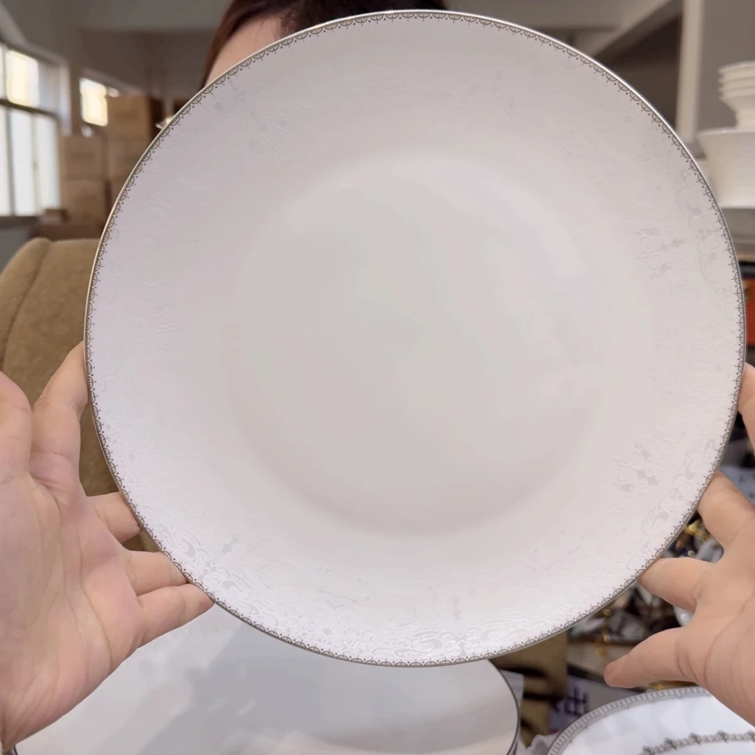 骨瓷高骨10.5英寸平盘27cm一个外贸骨瓷微瑕
