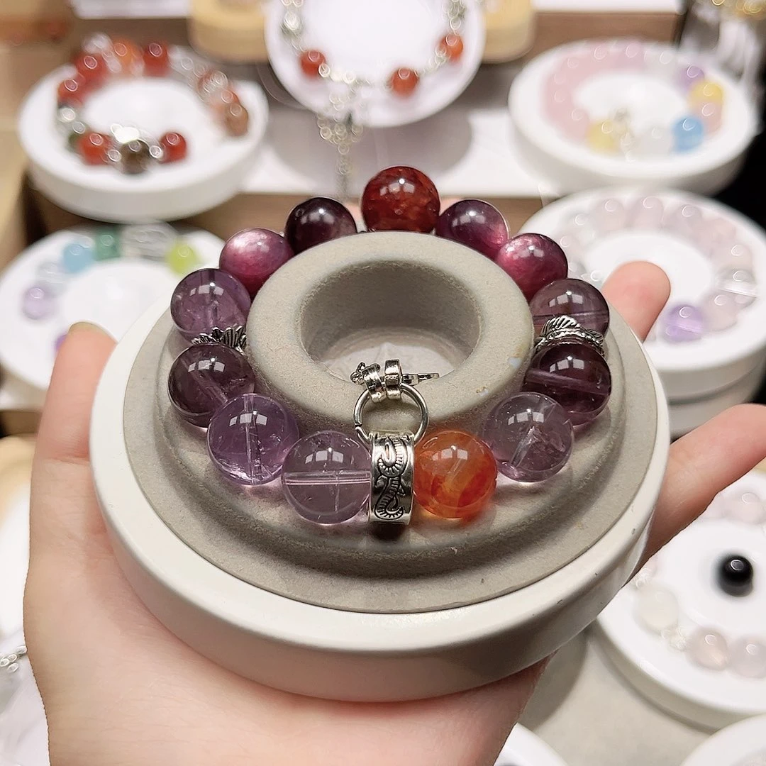 水晶手链未镶嵌?**一天然水晶