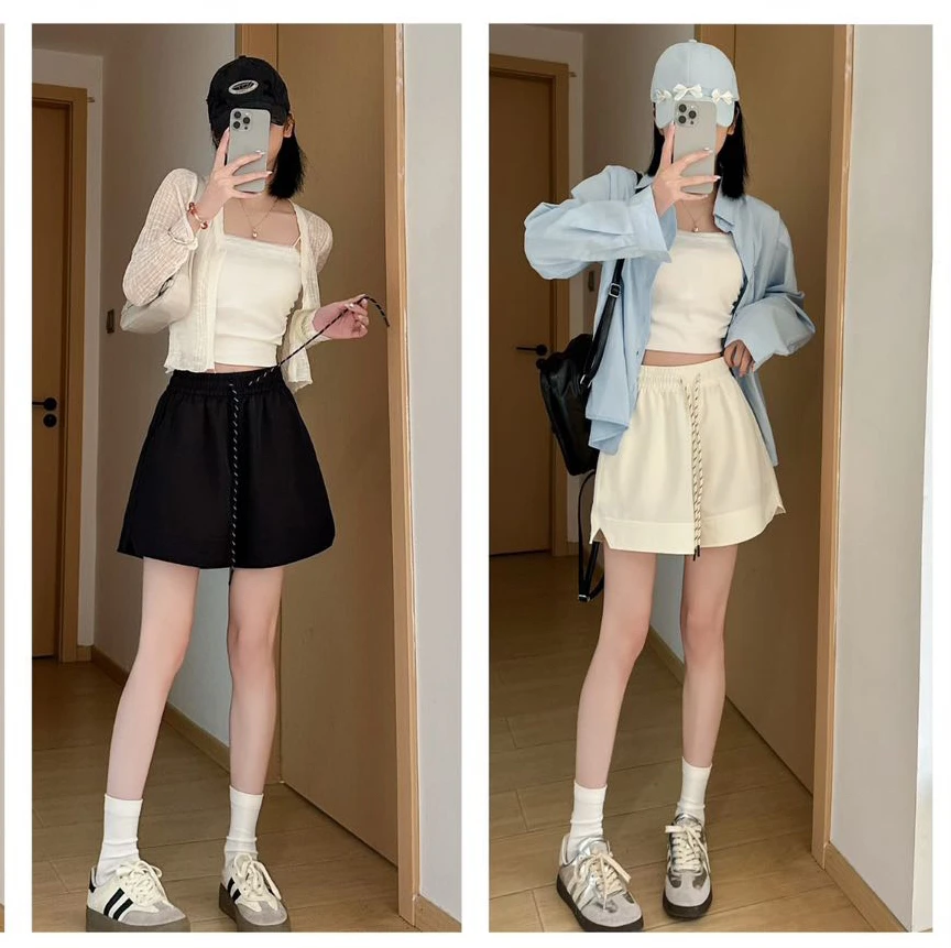 健jiang松紧腰阔腿短裤男neiku