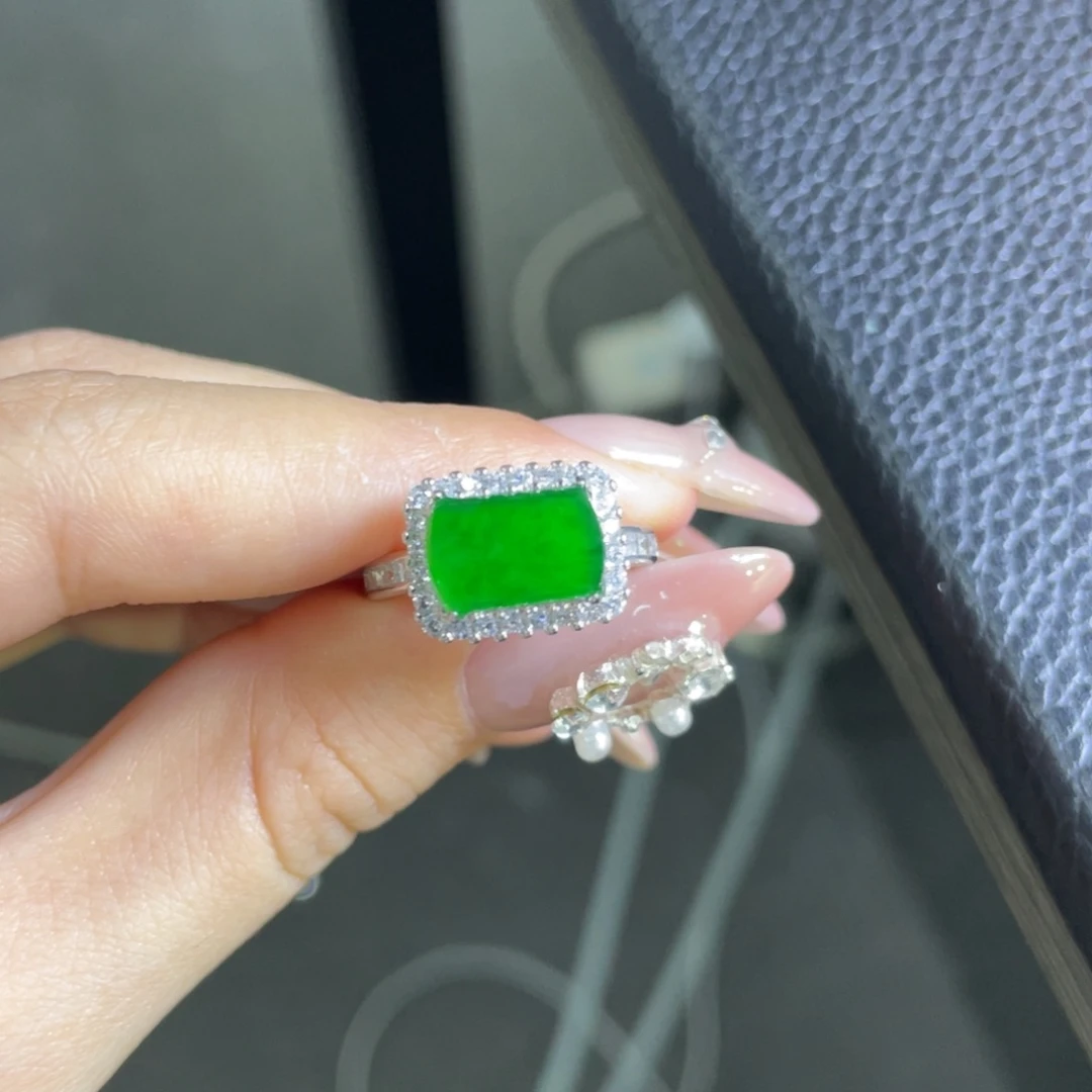 翡翠银S925镶嵌吊坠(不含链)