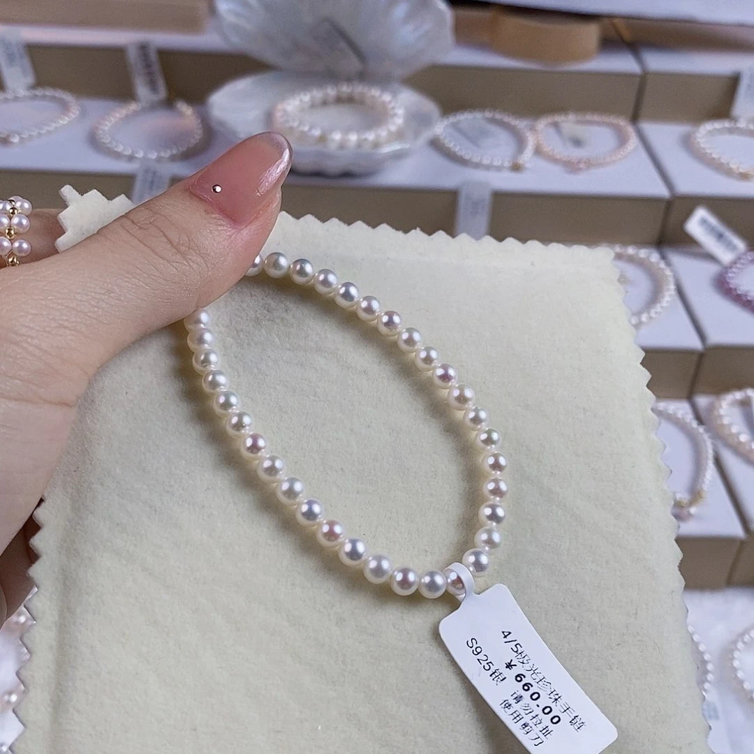 淡水珍珠手绳银S925镶嵌