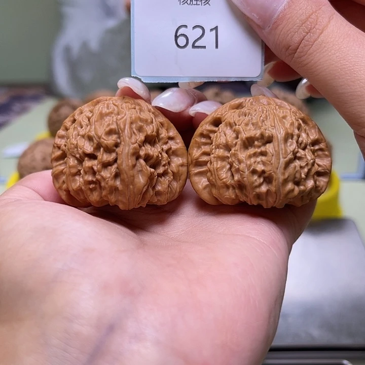 文玩核桃把件白狮子42.621