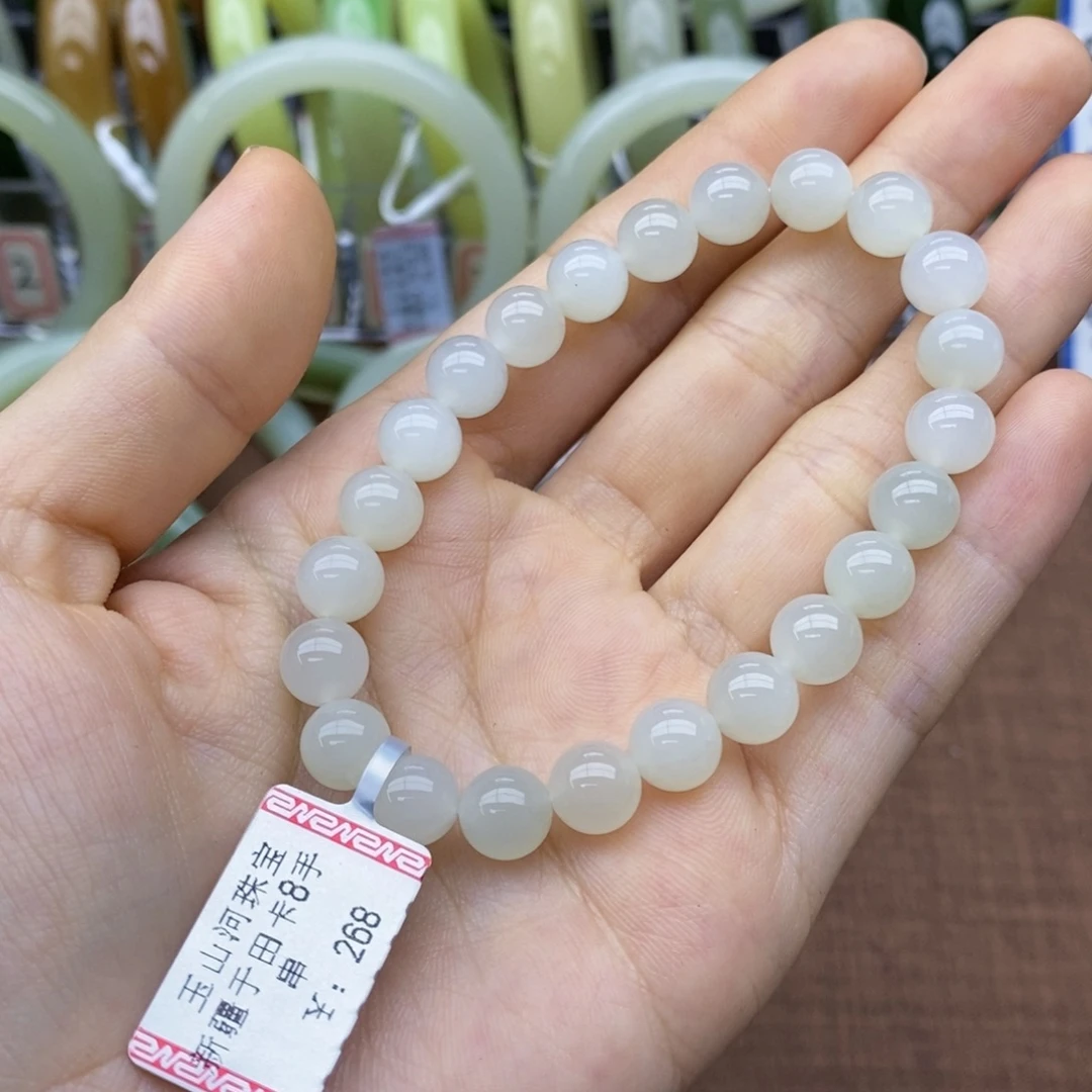 未镶嵌手串和田玉卡8