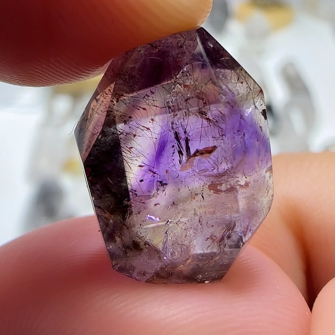 紫晶珠宝半成品未镶嵌超七随形