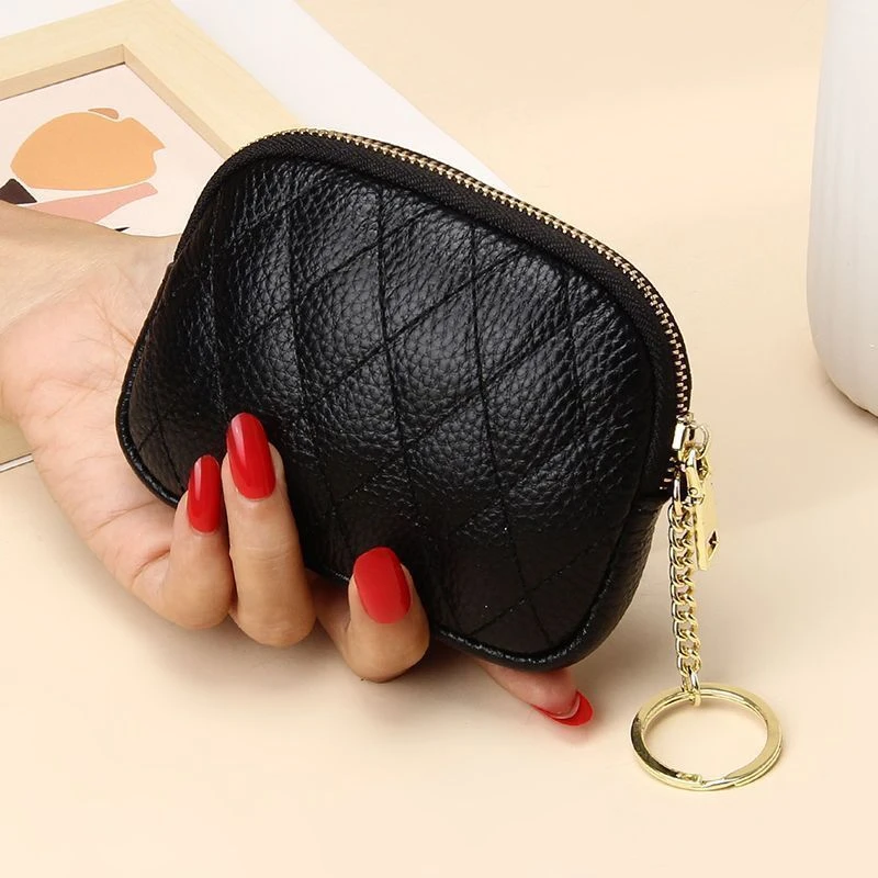真软皮小钱包2025新款钱包女款洋气零钱包网红钥匙包迷你可爱小包